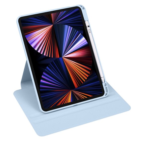 Чехол для iPad Pro 11 2020 / 2021 / 2022, с местом для стилуса, поворачивающийся на 360°, синий