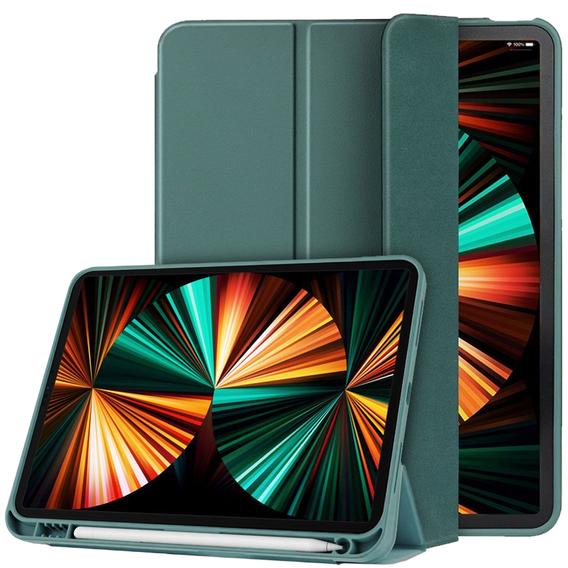 Чехол для iPad Pro 11 2021/2022, Smartcase с местом для стилуса, зелёный