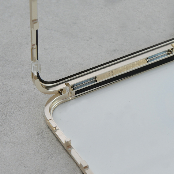 Чехол для iPhone 14, Dual Glass, для Magsafe, золотой