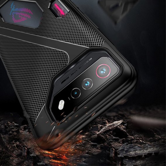 Чехол до ASUS ROG Phone 8 Pro, Carbon Gel, чёрный