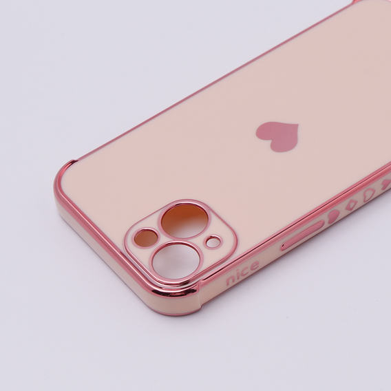 Чехол до Apple iPhone 13, Electro heart, розовый rose gold