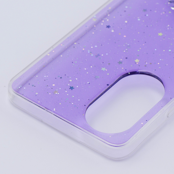 Чехол до Oppo A58 4G, Glittery, фиолетовый