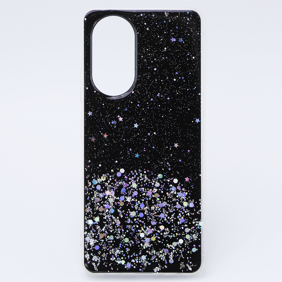 Чехол до Oppo A58 4G, Glittery, чёрный