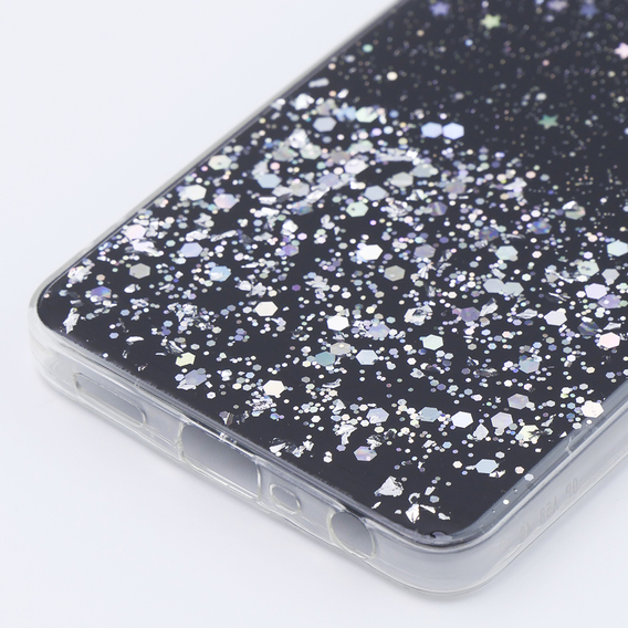 Чехол до Oppo A58 4G, Glittery, чёрный