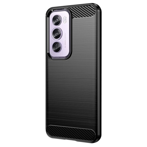 Чехол до Oppo Reno 12, Carbon, чёрный