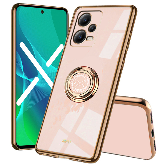 Чехол до POCO X5 Pro 5G, Electro Ring, розовый rose gold