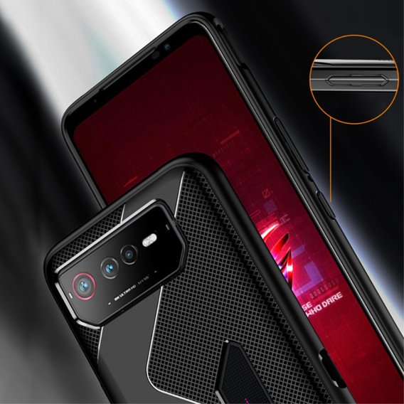 Чехол до ROG Phone 6 5G, Carbon Gel, чёрный