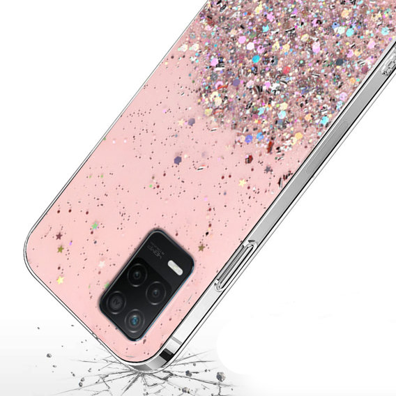 Чехол до Realme 8 5G, Glittery, розовый