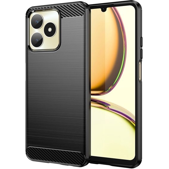 Чехол до Realme C53 4G, Carbon, чёрный