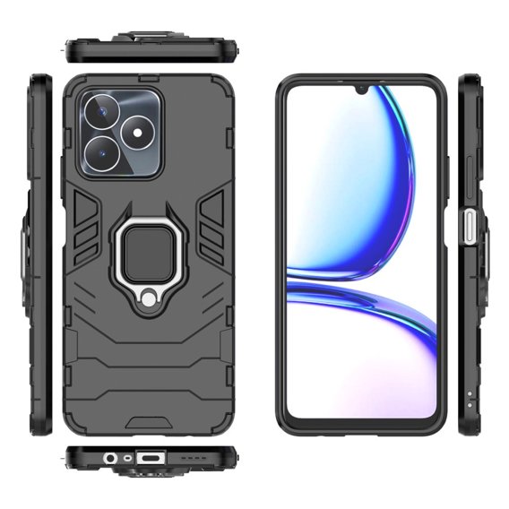 Чехол до Realme C53 4G, Kickstand Ring, чёрный