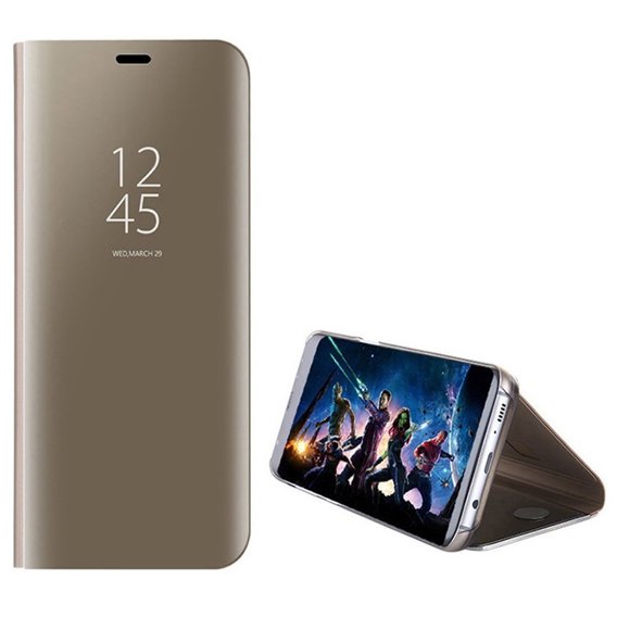 Чехол до Samsung Galaxy A72 5G, Clear View, золотой