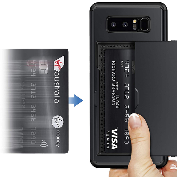 Чехол до Samsung Galaxy Note 8, Sliding Card Holder, чёрный