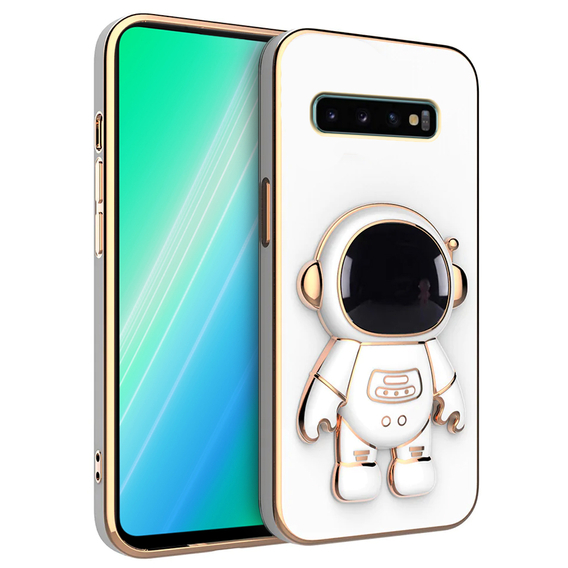 Чехол до Samsung Galaxy S10 Plus, Astronaut, белый