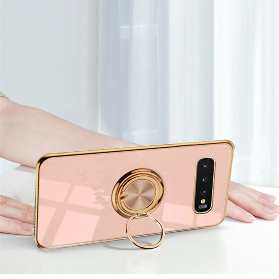 Чехол до Samsung Galaxy S10+ Plus, Electro Ring, розовый