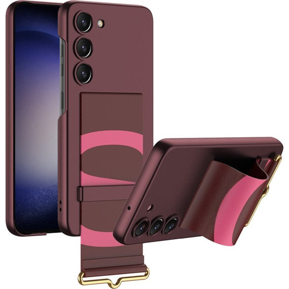 Чехол до Samsung Galaxy S23 Plus, GKK Strap Case, бордовый