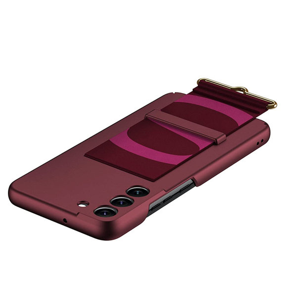 Чехол до Samsung Galaxy S23 Plus, GKK Strap Case, бордовый