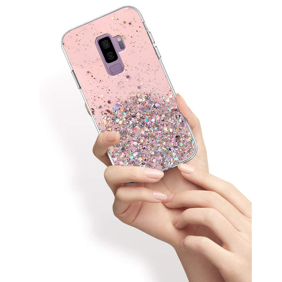 Чехол до Samsung Galaxy S9+ Plus, Glittery, розовый