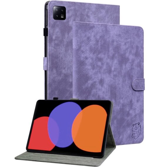 Чехол до Xiaomi Pad 6, Wallet Pen Slot, фиолетовый