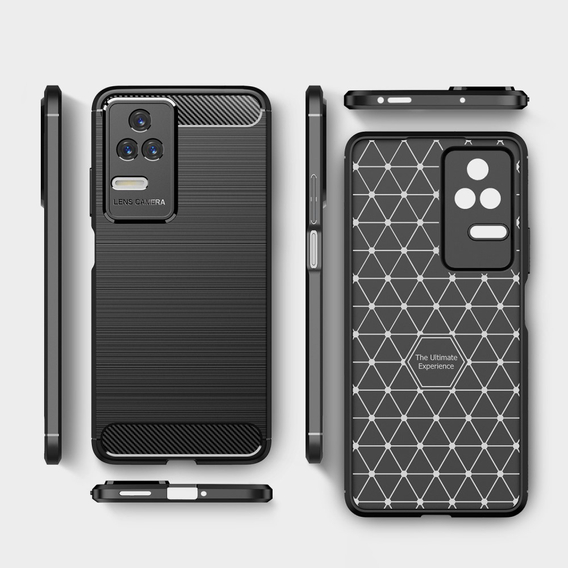 Чехол до Xiaomi Poco F4 5G, Carbon, чёрный