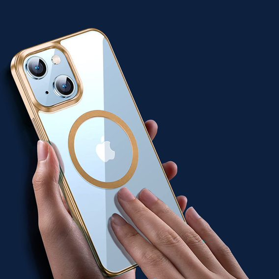 Чехол до iPhone 14 Plus, ERBORD Hybrid MagSafe Case, золотой