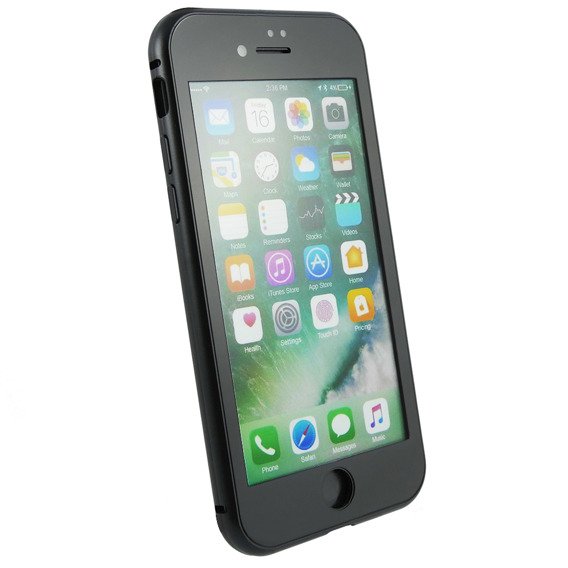 Чехол до iPhone 7/8/SE 2020/SE 2022, Magnetic Dual Glass, чёрный