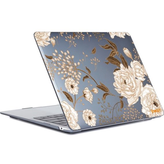 Чехол дял ноутбуку ENKAY HardShell до MacBook Air 13 A2337 M1 A2179 A1932, Gold flowers