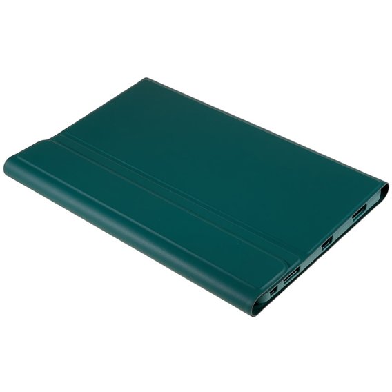 Чехол + клавиатура Lenovo Tab M10 Plus Gen 3 TB-125F TB-128F, тёмно-зелёный