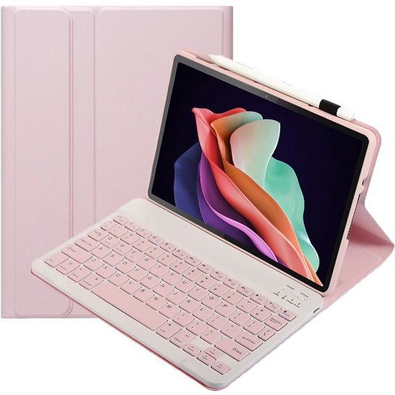 Чехол + клавиатура Lenovo Tab P11 Gen 2, Pen Slot, розовый rose gold