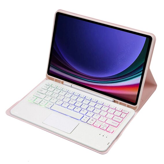 Чехол + клавиатура Samsung Galaxy Tab S9 FE X510 / X516, with touchpad, розовый