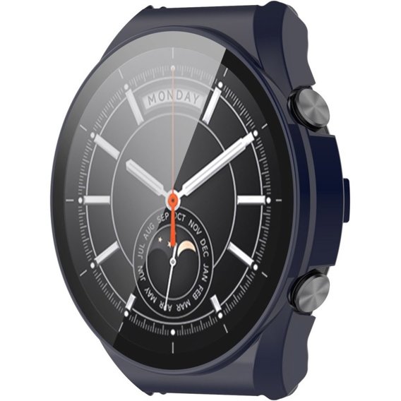 Чехол + стекло 2в1 для Xiaomi Watch S1, Dark Blue