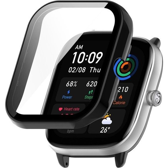 Чехол + стекло 2-в-1 для Huami Amazfit GTS 4 Mini, Black