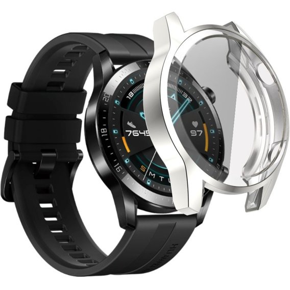 Чехол 2в1 с защитой экрана для часов Huawei Watch GT 2 46mm, Silver