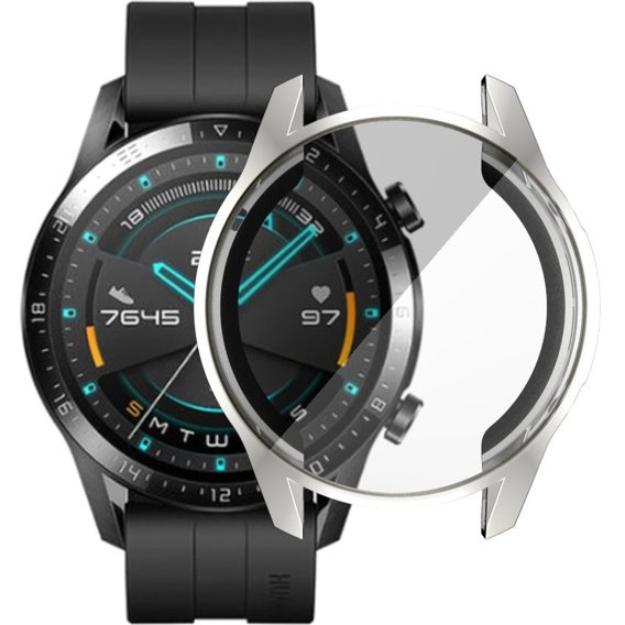 Чехол 2в1 с защитой экрана для часов Huawei Watch GT 2 46mm, Silver