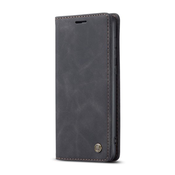 Чехол CASEME для Samsung Galaxy S21 FE, Leather Wallet Case, чёрный