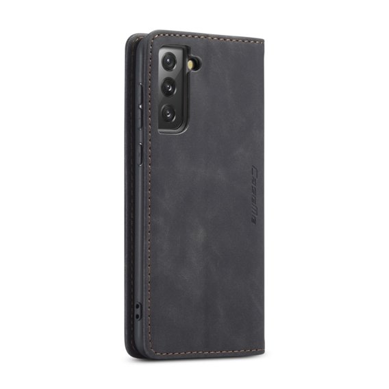 Чехол CASEME для Samsung Galaxy S21 FE, Leather Wallet Case, чёрный