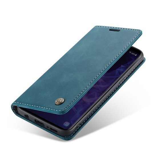 Чехол CASEME для Samsung Galaxy S9, Leather Wallet Case, синий