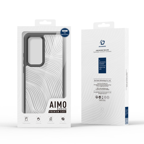 Чехол DuxDucis для Motorola Edge 50 Fusion 5G, Aimo case, прозрачный / черный