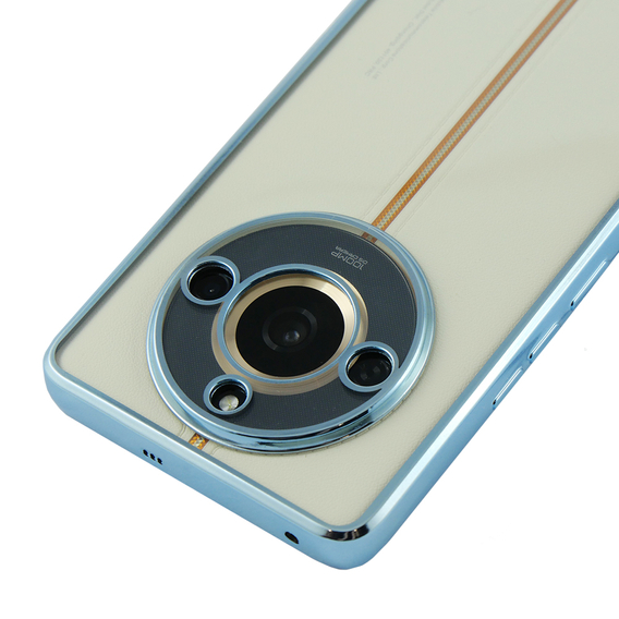 Чехол Electroplating Frame для Realme 11 Pro 5G / Pro+ 5G, clear / blue