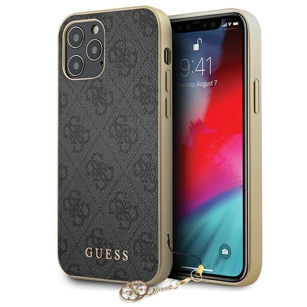 Чехол GUESS до iPhone 12 / 12 Pro, 4G Charms Collection Hardcase, серый