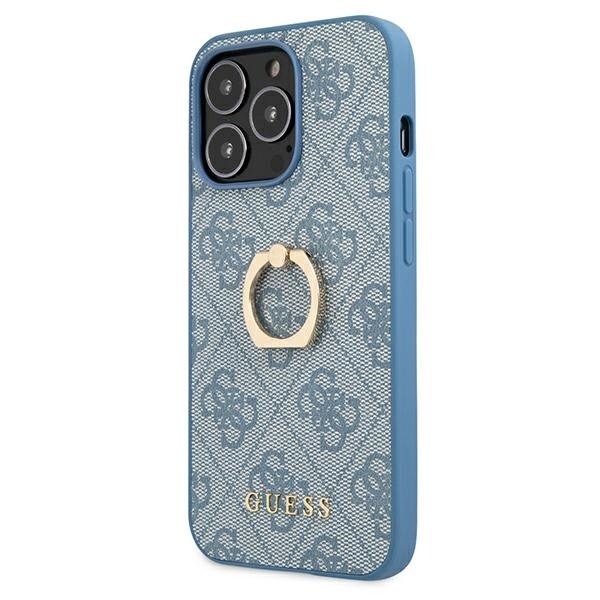 Чехол GUESS до iPhone 13 Pro, 4G Collection Ring, синий