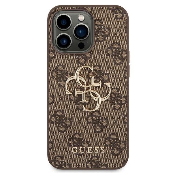 Чехол GUESS до iPhone 14 Pro Max, 4G Big Metal Logo, коричневый