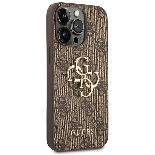 Чехол GUESS до iPhone 14 Pro Max, 4G Big Metal Logo, коричневый