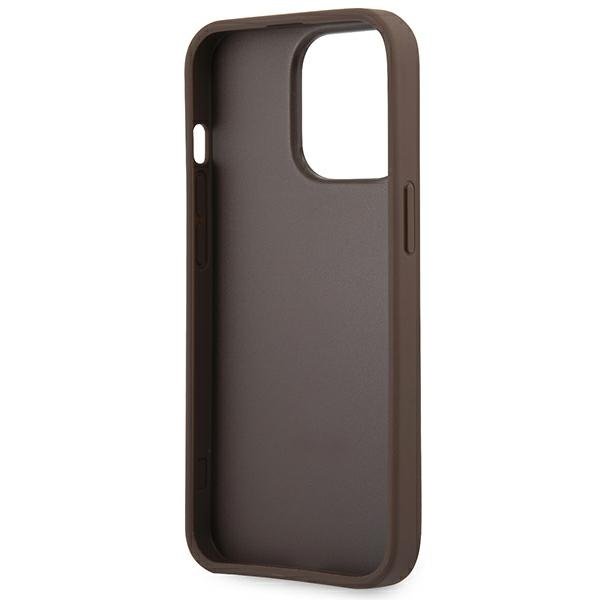 Чехол GUESS до iPhone 14 Pro Max, 4G Big Metal Logo, коричневый