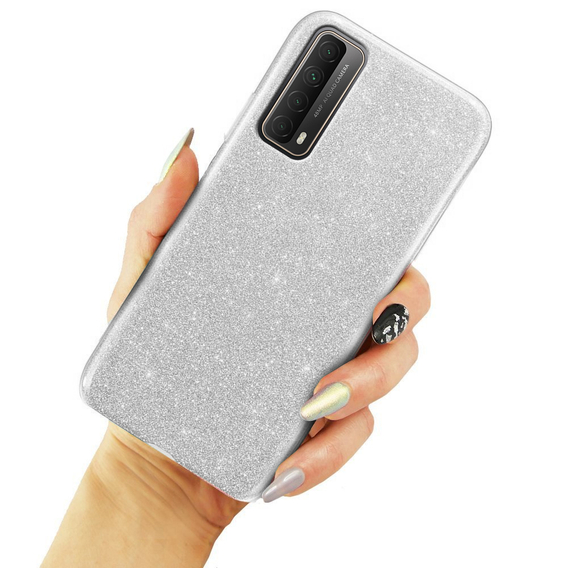 Чехол Glitter Case до Huawei P Smart 2021, Silver