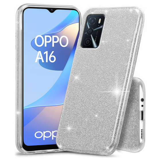 Чехол Glitter Case до Oppo A16 / A16S, Silver