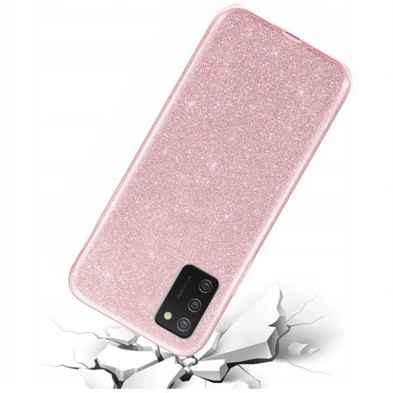 Чехол Glitter  Case до  Samsung Galaxy A02S, Pink