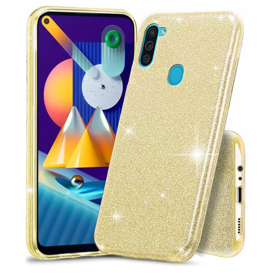 Чехол Glitter Case до Samsung Galaxy A11 / M11, Gold