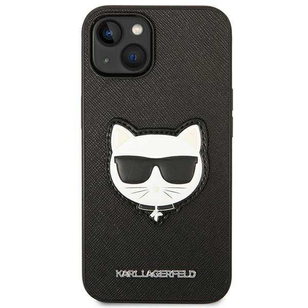 Чехол Karl Lagerfeld до iPhone 14 Plus, Saffiano Choupette Head Patch, чёрный