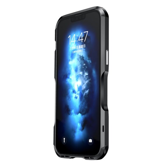 Чехол LUPHIE для iPhone 14, Armor Bumper, чёрный