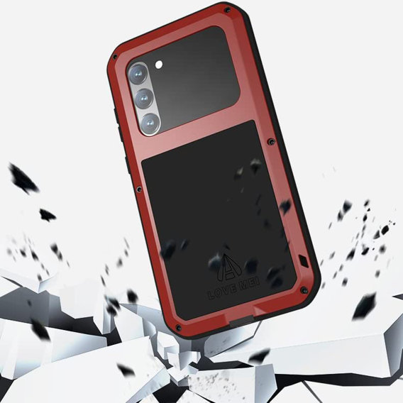 Чехол Love Mei до Samsung Galaxy A34 5G, armored with glass, красный